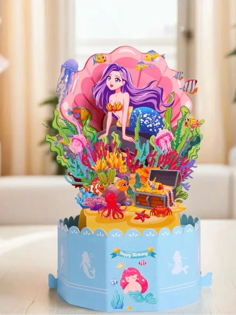 Mermaid Pop Up Birthday Card